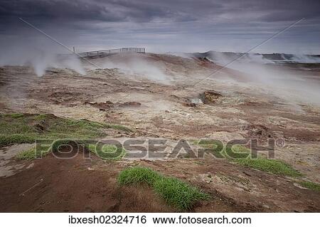 "Gunnuvher geothermal area, Reykjanes Peninsula, southern Iceland, Iceland, Europe" View Large Photo Image Stock Photograph - "Gunnuvher geothermal area, Reykjanes Peninsula, southern Iceland, Iceland, Europe". Fotosearch