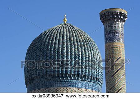 "Gur-e Amir mausoleum, Samarkand, Uzbekistan, Asia" View Large Photo Image Stock Photo - "Gur-e Amir mausoleum, Samarkand, Uzbekistan, Asia". Fotosearch