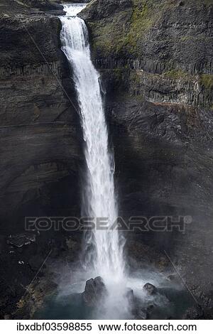 "Haifoss waterfall on Fossa i Thjosardal river, Southern Region, Iceland, Europe" View Large Photo Image Stock Photography - "Haifoss waterfall on Fossa i Thjosardal river, Southern Region, Iceland, Europe". Fotosearch