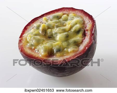 Half a passsion fruit View Large Photo Image Stock Image - Half a passsion fruit. Fotosearch