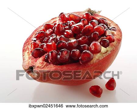 Half a pomegranate View Large Photo Image Stock Photograph - Half a pomegranate. Fotosearch