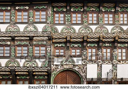 "Half-timbered house, Haus Horstkotte, Weser Renaissance, historic centre, Hoxter, Weser Uplands, North Rhine-Westphalia, Germany, Europe" View Large Photo Image Stock Image - "Half-timbered house, Haus Horstkotte, Weser Renaissance, historic centre, Hoxter, Weser Uplands, North Rhine-Westphalia, Germany, Europe". Fotosearch