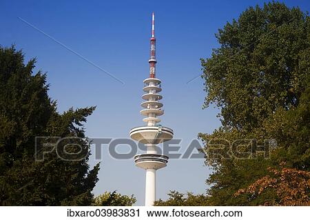 Stock Image - "Hamburg TV Tower, Heinrich-Hertz-Turm, radio telecommunication tower, Hamburg, Germany, Europe". Fotosearch