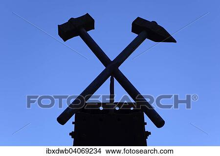 "Hammer and pick, symbol of mining, Ridnauntal, South Tyrol, Italy, Europe" View Large Photo Image Picture - "Hammer and pick, symbol of mining, Ridnauntal, South Tyrol, Italy, Europe". Fotosearch
