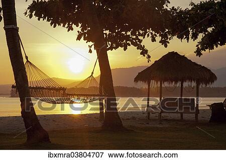 "Hammock on a beach, at sunrise, near Pemenang, Lombok, Indonesia, Asia" View Large Photo Image Stock Photo - "Hammock on a beach, at sunrise, near Pemenang, Lombok, Indonesia, Asia". Fotosearch