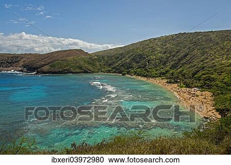 "Hanauma Bay, Oahu, Hawaii, United States, North America" View Large Photo Image Stock Image - "Hanauma Bay, Oahu, Hawaii, United States, North America". Fotosearch