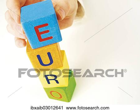 "Hand building a tower out of blocks, forming the word euro" View Large Photo Image Stock Image - "Hand building a tower out of blocks, forming the word euro". Fotosearch