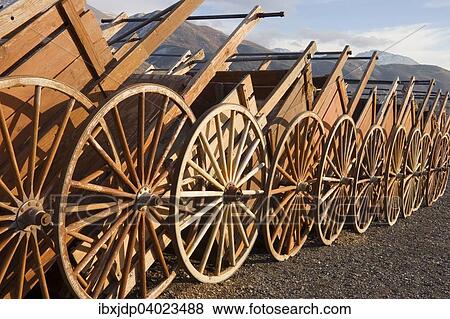"Handcarts used by the Mormon pioneers in the mid 19th century trek westward, Utah State Heritage Park, Old Deseret Village, Salt Lake City, Utah, USA" View Large Photo Image Stock Photo - "Handcarts used by the Mormon pioneers in the mid 19th century trek westward, Utah State Heritage Park, Old Deseret Village, Salt Lake City, Utah, USA". Fotosearch