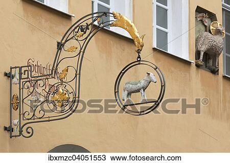 "Hanging sign of the Schurstabhof Zum Lamm, inn until 1860, Lammgasse, Nuremberg, Middle Franconia, Bavaria, Germany, Europe" View Large Photo Image Stock Image - "Hanging sign of the Schurstabhof Zum Lamm, inn until 1860, Lammgasse, Nuremberg, Middle Franconia, Bavaria, Germany, Europe". Fotosearch