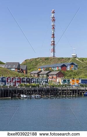 "Harbor and lobster shacks on Heligoland, Schleswig-Holstein, Germany, Europe" View Large Photo Image Stock Photo - "Harbor and lobster shacks on Heligoland, Schleswig-Holstein, Germany, Europe". Fotosearch