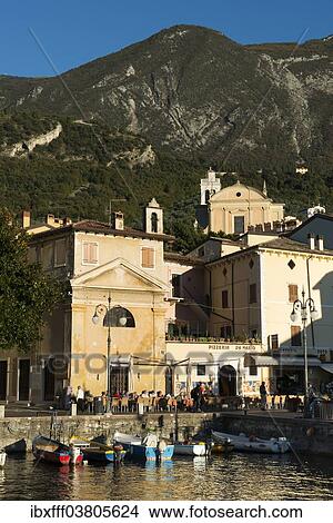 "Harbour, Malcesine, historic town, Lake Garda, Veneto, Verona Province, Italy, Europe" View Large Photo Image Picture - "Harbour, Malcesine, historic town, Lake Garda, Veneto, Verona Province, Italy, Europe". Fotosearch
