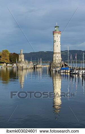 "Harbour of Lindau with a lighthouse, Lake Constance, Lake Constance, Lindau - Bodensee, Swabia, Bavaria, Germany, Europe" View Large Photo Image Stock Image - "Harbour of Lindau with a lighthouse, Lake Constance, Lake Constance, Lindau - Bodensee, Swabia, Bavaria, Germany, Europe". Fotosearch