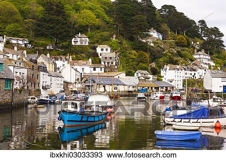 "Harbour with fishing boats, Polperro, Cornwall, England, United Kingdom, Europe" View Large Photo Image Stock Image - "Harbour with fishing boats, Polperro, Cornwall, England, United Kingdom, Europe". Fotosearch