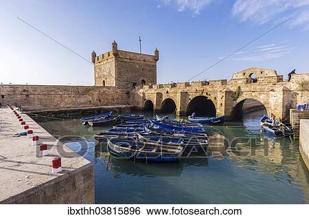 "Harbour with fishing boats, ramparts, Essaouira, Marrakech-Tensift-El Haouz, Morocco, Africa" View Large Photo Image Stock Photograph - "Harbour with fishing boats, ramparts, Essaouira, Marrakech-Tensift-El Haouz, Morocco, Africa". Fotosearch
