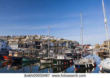 "Harbour with fishing boats, Mevagissey, Cornwall, England, United Kingdom, Europe" View Large Photo Image Stock Photo - "Harbour with fishing boats, Mevagissey, Cornwall, England, United Kingdom, Europe". Fotosearch
