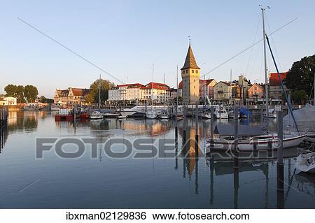 "Harbour with Mangturn or Mangenturm tower, Lindau on Lake Constance, Swabia, Bavaria, Germany, Europe, PublicGround, Europe" View Large Photo Image Stock Photograph - "Harbour with Mangturn or Mangenturm tower, Lindau on Lake Constance, Swabia, Bavaria, Germany, Europe, PublicGround, Europe". Fotosearch