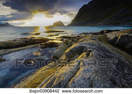 "Haukland beach, Vestvagoy, Lofoten, Norway, Europe" View Large Photo Image Stock Image - "Haukland beach, Vestvagoy, Lofoten, Norway, Europe". Fotosearch