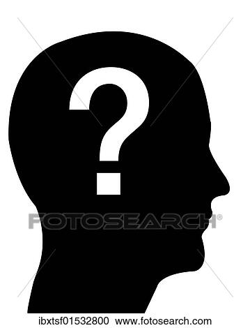 "Head in profile with a question mark, illustration" View Large Photo Image Stock Image - "Head in profile with a question mark, illustration". Fotosearch