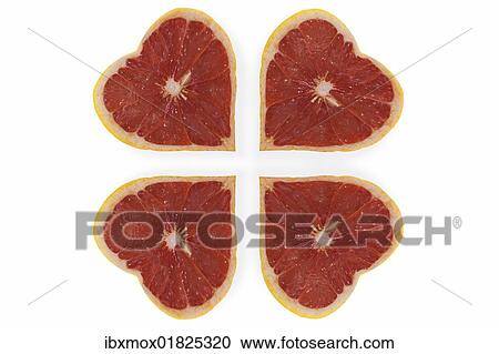 Heart-shaped grapefruits arranged as a clover leaf View Large Photo Image Stock Image - Heart-shaped grapefruits arranged as a clover leaf. Fotosearch