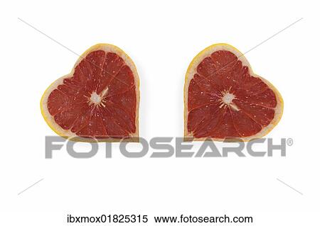 Stock Photography - Heart-shaped grapefruits. Fotosearch