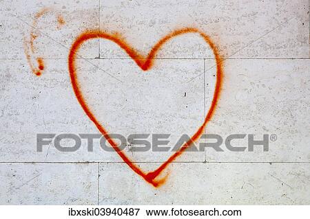 "Heart, spray-painted on a house wall, Ljubljana, Slovenia, Europe" View Large Photo Image Stock Photo - "Heart, spray-painted on a house wall, Ljubljana, Slovenia, Europe". Fotosearch