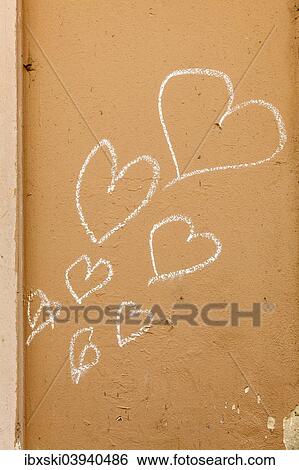 "Hearts, painted with chalk on a house wall, Ljubljana, Slovenia, Europe" View Large Photo Image Stock Photograph - "Hearts, painted with chalk on a house wall, Ljubljana, Slovenia, Europe". Fotosearch