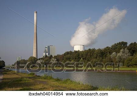 "Heil Power Station on Datteln-Hamm Canal, Runthe, Bergkamen, Ruhr district, North Rhine-Westphalia, Germany, Europe" View Large Photo Image Picture - "Heil Power Station on Datteln-Hamm Canal, Runthe, Bergkamen, Ruhr district, North Rhine-Westphalia, Germany, Europe". Fotosearch