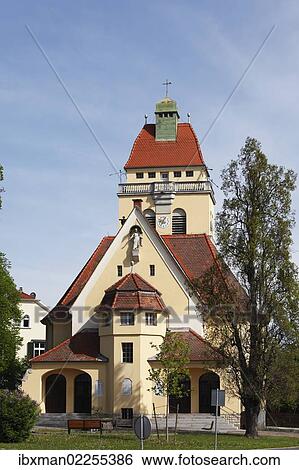 Stock Photograph - "Heilandskirche church, Fuerstenfeld, East Styria, Styria, Austria, Europe, PublicGround, Europe". Fotosearch