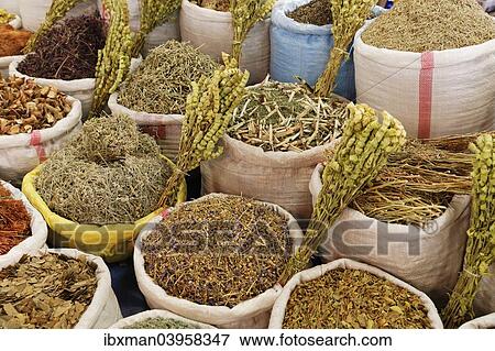 Stock Photo - "Herbs on the market, Avanos, Nevsehir Province, Cappadocia, Central Anatolia Region, Anatolia, Turkey, Asia". Fotosearch