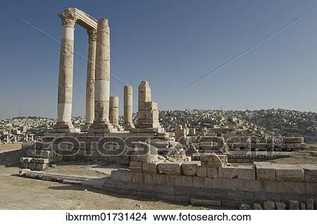 "Hercules Temple on Citadel Hill in Amman, the capital of the Hashemite Kingdom of Jordan, Middle East, Asia" View Large Photo Image Picture - "Hercules Temple on Citadel Hill in Amman, the capital of the Hashemite Kingdom of Jordan, Middle East, Asia". Fotosearch