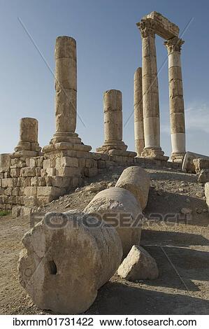 "Hercules Temple on Citadel Hill in Amman, the capital of the Hashemite Kingdom of Jordan, Middle East, Asia" View Large Photo Image Stock Image - "Hercules Temple on Citadel Hill in Amman, the capital of the Hashemite Kingdom of Jordan, Middle East, Asia". Fotosearch