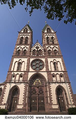 "Herz Jesu-Kirche, or Sacred Heart Church, built in the style of Historicism, consecrated in 1897, Freiburg, Baden-Wurttemberg, Germany, Europe" View Large Photo Image Stock Photograph - "Herz Jesu-Kirche, or Sacred Heart Church, built in the style of Historicism, consecrated in 1897, Freiburg, Baden-Wurttemberg, Germany, Europe". Fotosearch