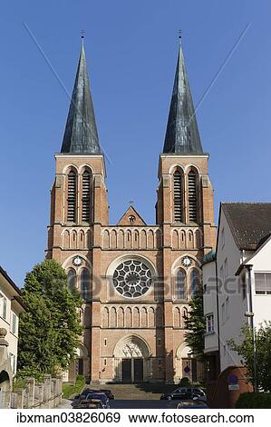 Stock Photo - "Herz-Jesu Parish Church, Bregenz, Vorarlberg, Austria, Europe". Fotosearch