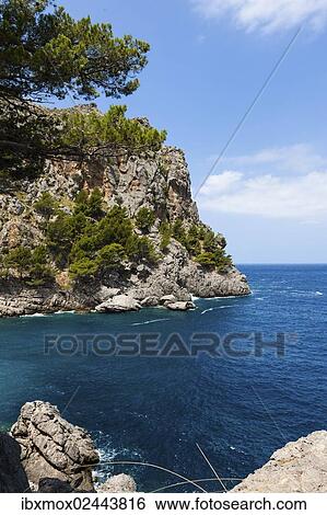 "Hidden Bay of Sa Calobra, Tramuntana Mountains, Majorca, Balearic Islands, Mediterranean Sea, Spain, Europe" View Large Photo Image Stock Photograph - "Hidden Bay of Sa Calobra, Tramuntana Mountains, Majorca, Balearic Islands, Mediterranean Sea, Spain, Europe". Fotosearch