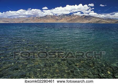 "High-altitude lake Tso Moriri, Tsomoriri or Lake Moriri, Changtang or Changthang, Ladakh, Indian Himalayas, Jammu and Kashmir, North India, India, Asia" View Large Photo Image Stock Image - "High-altitude lake Tso Moriri, Tsomoriri or Lake Moriri, Changtang or Changthang, Ladakh, Indian Himalayas, Jammu and Kashmir, North India, India, Asia". Fotosearch