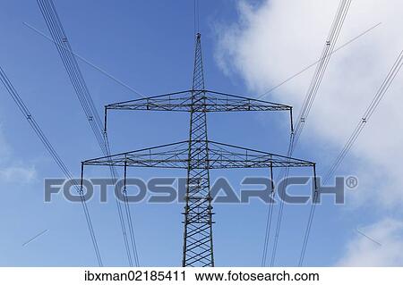 "High voltage power line and utility pole, Bergrheinfeld, Franconia, Bavaria, Germany, Europe, PublicGround, Europe" View Large Photo Image Stock Image - "High voltage power line and utility pole, Bergrheinfeld, Franconia, Bavaria, Germany, Europe, PublicGround, Europe". Fotosearch