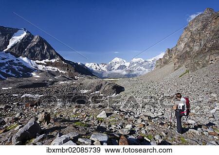 "Hiker during ascent of Mt Tschenglser Hochwand above Duesseldorfer Huette hut in Sulden, Mt Vertainspitze, Mt Koenigsspitze and Mt Zebru at back, Suldental valley, South Tyrol, Italy, Europe" View Large Photo Image Stock Photo - "Hiker during ascent of Mt Tschenglser Hochwand above Duesseldorfer Huette hut in Sulden, Mt Vertainspitze, Mt Koenigsspitze and Mt Zebru at back, Suldental valley, South Tyrol, Italy, Europe". Fotosearch