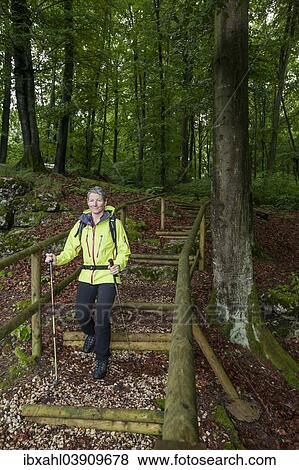 "Hiker in a forest, Paulushofen, Beilngries, Bavaria, Germany, Europe" View Large Photo Image Stock Photo - "Hiker in a forest, Paulushofen, Beilngries, Bavaria, Germany, Europe". Fotosearch