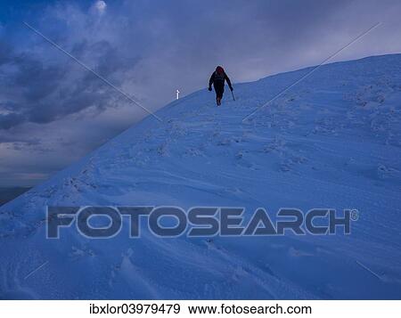 "Hiker in snow on Monte Catria, Apennines, Marche, Italy, Europe" View Large Photo Image Stock Photo - "Hiker in snow on Monte Catria, Apennines, Marche, Italy, Europe". Fotosearch