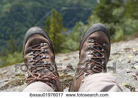 "Hiking, trekking, pair of hiking boots, Lardalstigen near Dalen, Lardalstigen, Telemark, Norway, Scandinavia, Northern Europe, Europe" View Large Photo Image Stock Photo - "Hiking, trekking, pair of hiking boots, Lardalstigen near Dalen, Lardalstigen, Telemark, Norway, Scandinavia, Northern Europe, Europe". Fotosearch