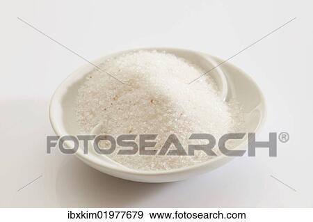 Himalayan rock salt in a small porcelain bowl View Large Photo Image Stock Photo - Himalayan rock salt in a small porcelain bowl. Fotosearch