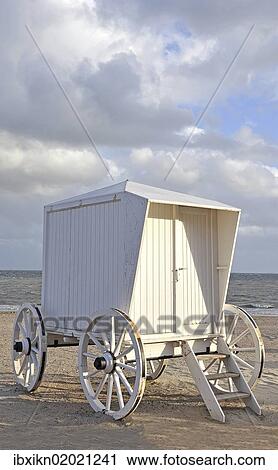 "Historic beach trailer on the North Sea coast, Foehr, Schleswig-Holstein, Germany, Europe" View Large Photo Image Stock Image - "Historic beach trailer on the North Sea coast, Foehr, Schleswig-Holstein, Germany, Europe". Fotosearch