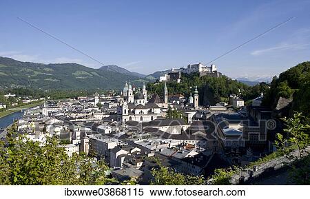 "Historic centre, as seen from Monchsberg, Hohensalzburg Fortress, Salzburg, Austria, Europe" View Large Photo Image Stock Photography - "Historic centre, as seen from Monchsberg, Hohensalzburg Fortress, Salzburg, Austria, Europe". Fotosearch