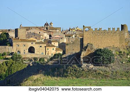 Stock Photography - "Historic centre, Centro Storico, Tuscania, Viterbo, Lazio, Italy, Europe". Fotosearch