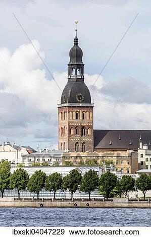 "Historic centre with the banks of the Daugava river or Western Dvina, with Riga Cathedral, Riga, Latvia, Europe" View Large Photo Image Stock Photo - "Historic centre with the banks of the Daugava river or Western Dvina, with Riga Cathedral, Riga, Latvia, Europe". Fotosearch