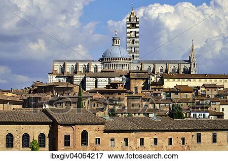 "Historic centre with the cathedral of Siena, Cattedrale di Santa Maria Assunta, Siena, Province of Siena, Tuscany, Italy, Europe" View Large Photo Image Stock Photo - "Historic centre with the cathedral of Siena, Cattedrale di Santa Maria Assunta, Siena, Province of Siena, Tuscany, Italy, Europe". Fotosearch