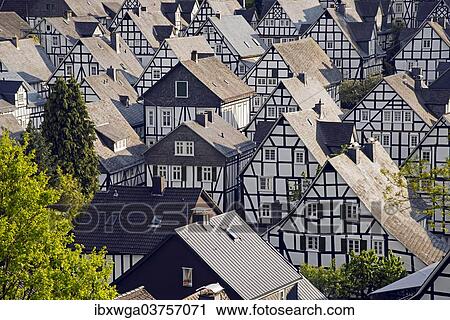 "Historic town centre, Alter Flecken with half-timbered houses, Freudenberg, Siegerland region, North Rhine-Westphalia, Germany, Europe" View Large Photo Image Stock Image - "Historic town centre, Alter Flecken with half-timbered houses, Freudenberg, Siegerland region, North Rhine-Westphalia, Germany, Europe". Fotosearch