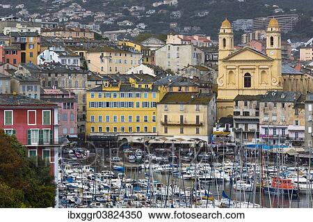 "Historic town centre of Terra Vecchia with the Church of Saint-Jean-Baptiste, Bastia, Haute-Corse, Corsica, France, Europe" View Large Photo Image Stock Image - "Historic town centre of Terra Vecchia with the Church of Saint-Jean-Baptiste, Bastia, Haute-Corse, Corsica, France, Europe". Fotosearch