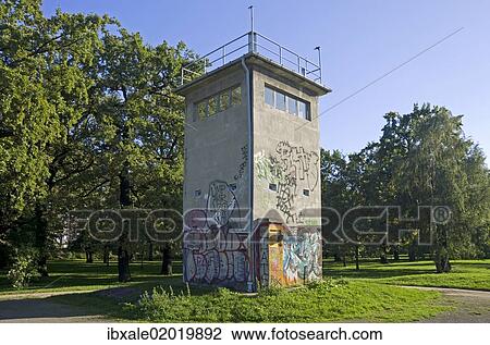 "Historic watchtower of the former GDR, East Germany, Treptow district, Berlin, Germany, Europe" View Large Photo Image Stock Image - "Historic watchtower of the former GDR, East Germany, Treptow district, Berlin, Germany, Europe". Fotosearch