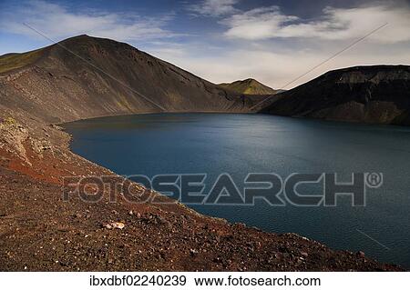 "Hnausapollur crater lake, Landmannalaugar, Fjallabak Nature Reserve, Highlands, Iceland, Europe" View Large Photo Image Stock Photo - "Hnausapollur crater lake, Landmannalaugar, Fjallabak Nature Reserve, Highlands, Iceland, Europe". Fotosearch